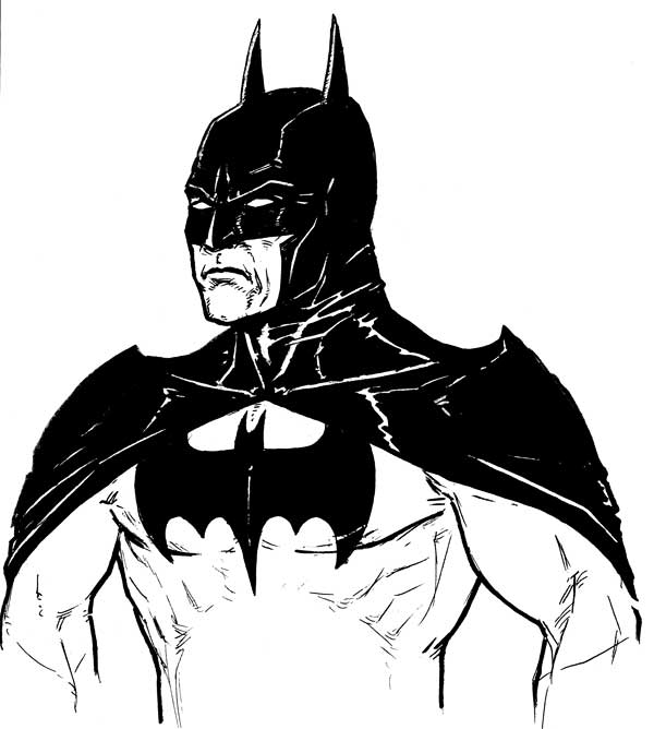 Batman Sketch in Sharpie Marker