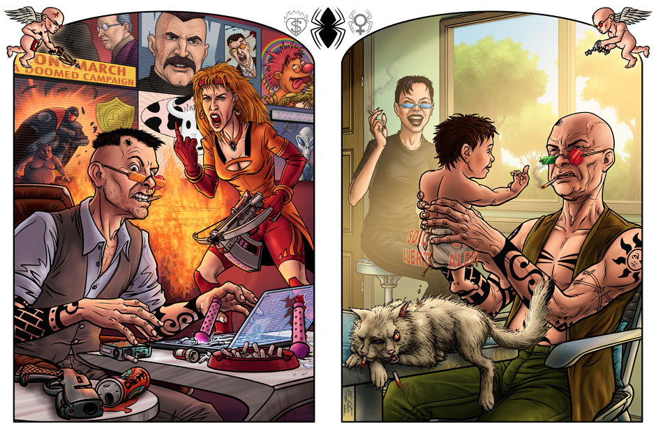 Transmetropolitan Art Book Double Page Image